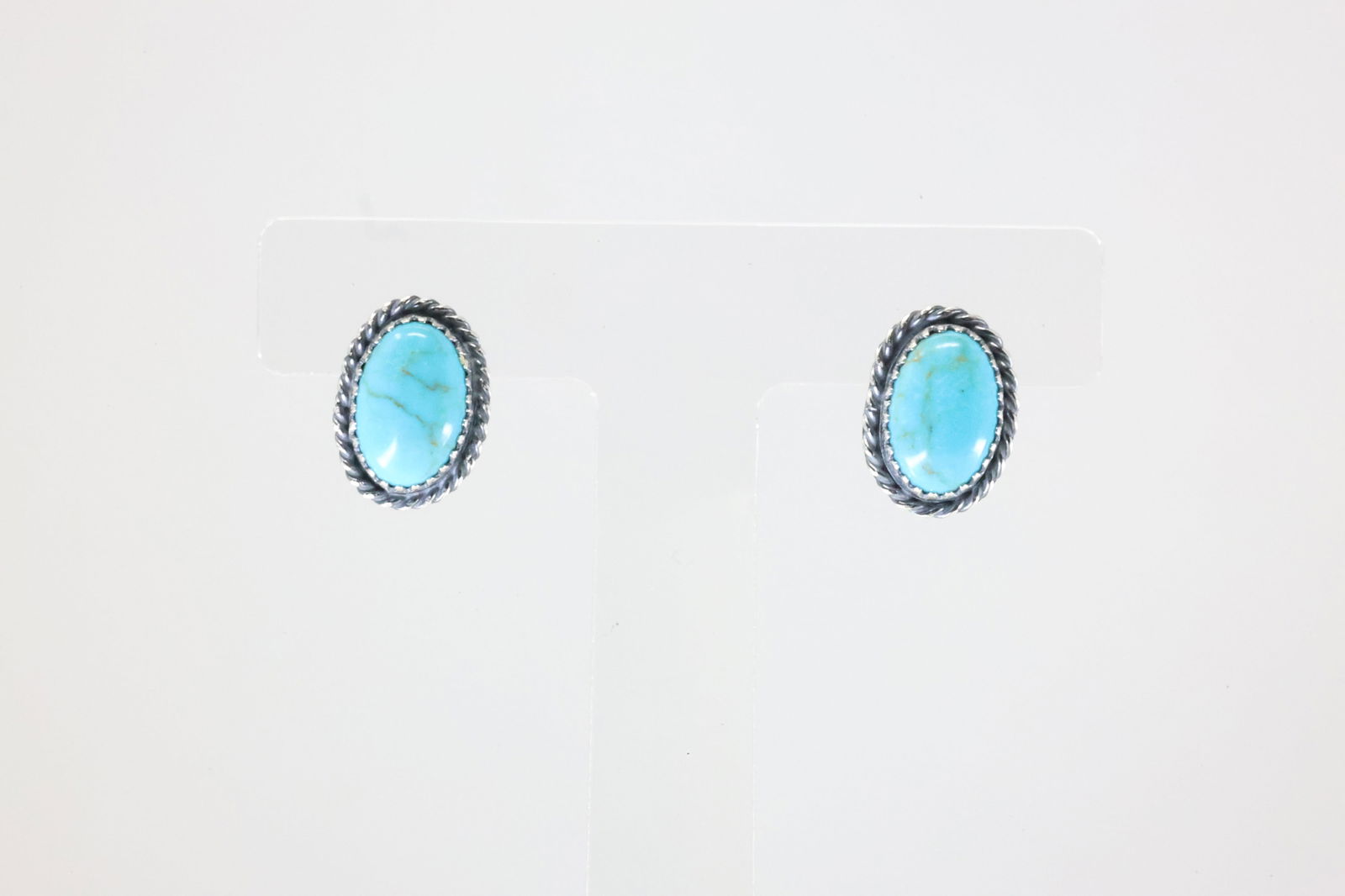 America Sterling Silver Turquoise Post Earring's. (1 of 3)