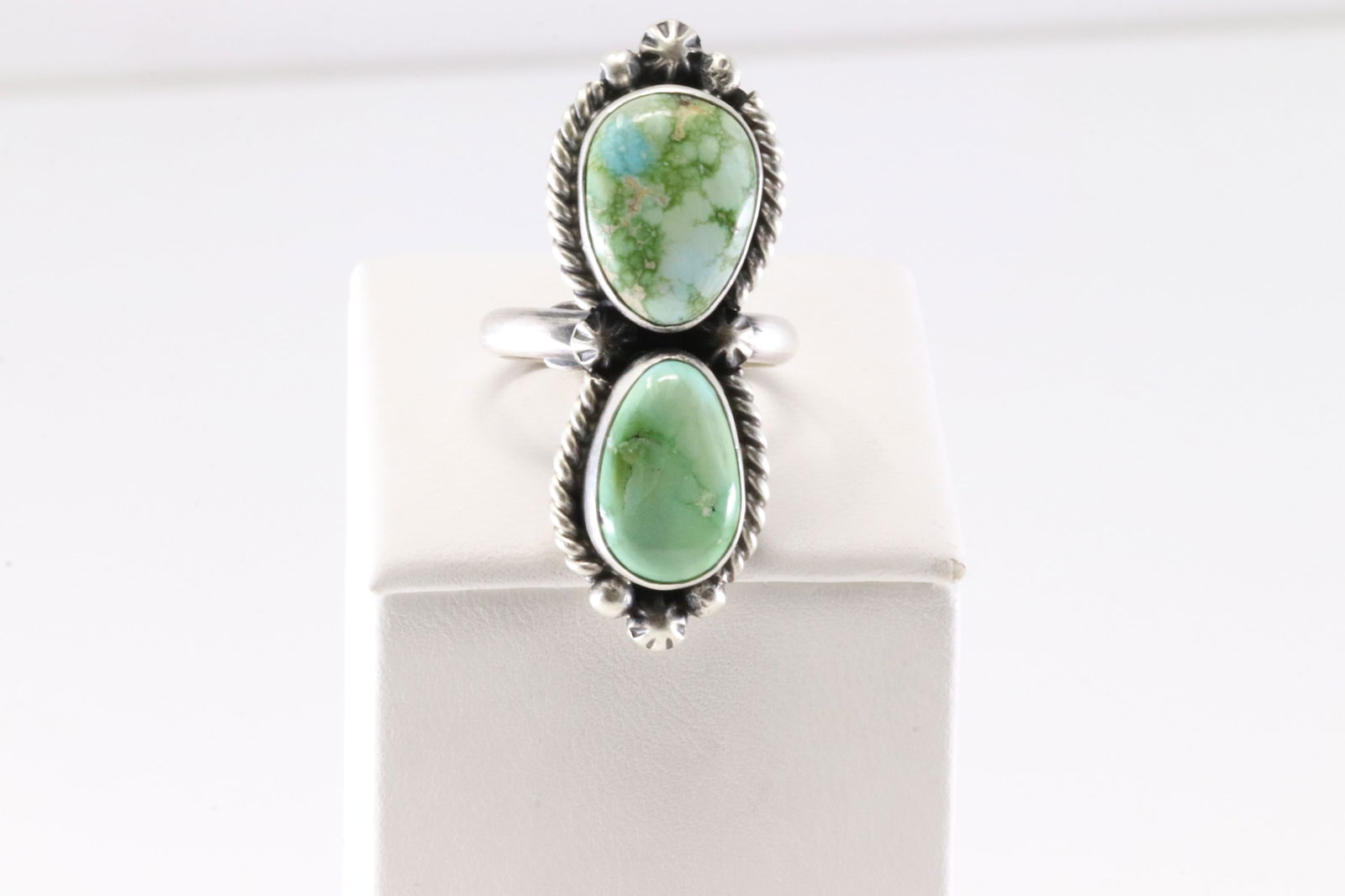 Native America Navajo Sterling Silver Sonora Gold Ring Eugene Belone. (1 of 3)