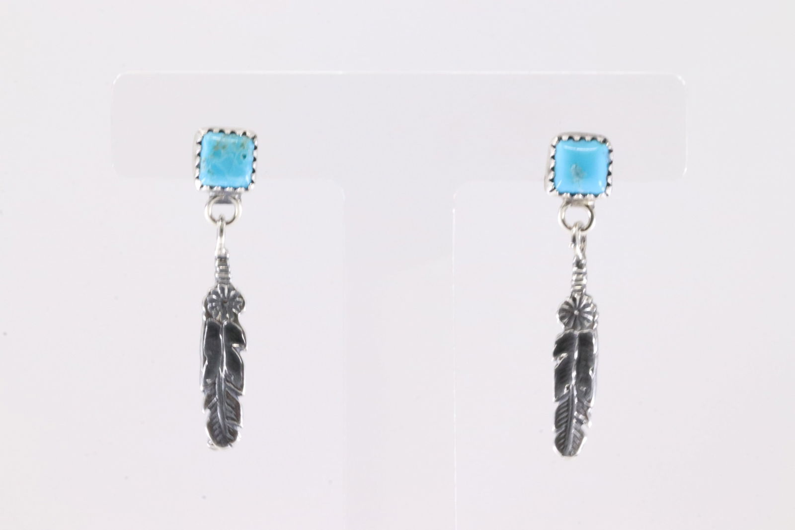 America Sterling Silver Turquoise / Post Dangling Earring's.: This is a America Sterling Silver Turquoise / Post Dangling Earring's.