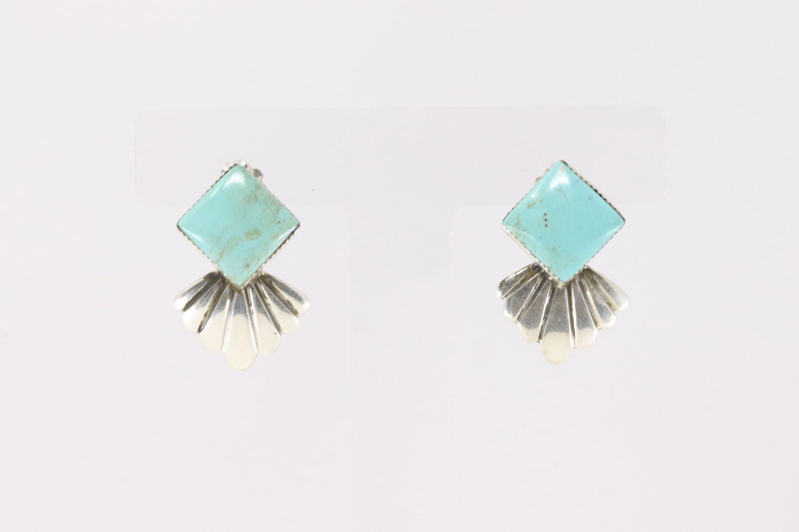 America Sterling Silver Turquoise Post Earring's. (1 of 4)