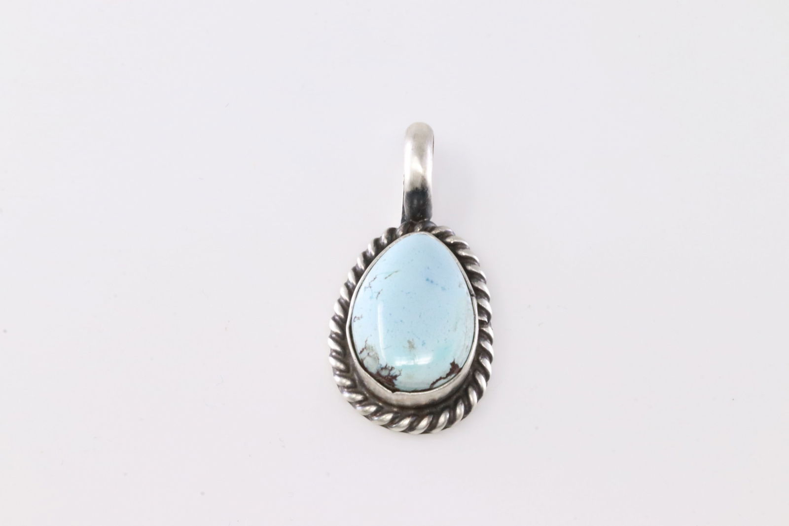 Native America Navajo Sterling Silver Golden Hill Turquoise Pendant By Johnny Dixon. (1 of 2)
