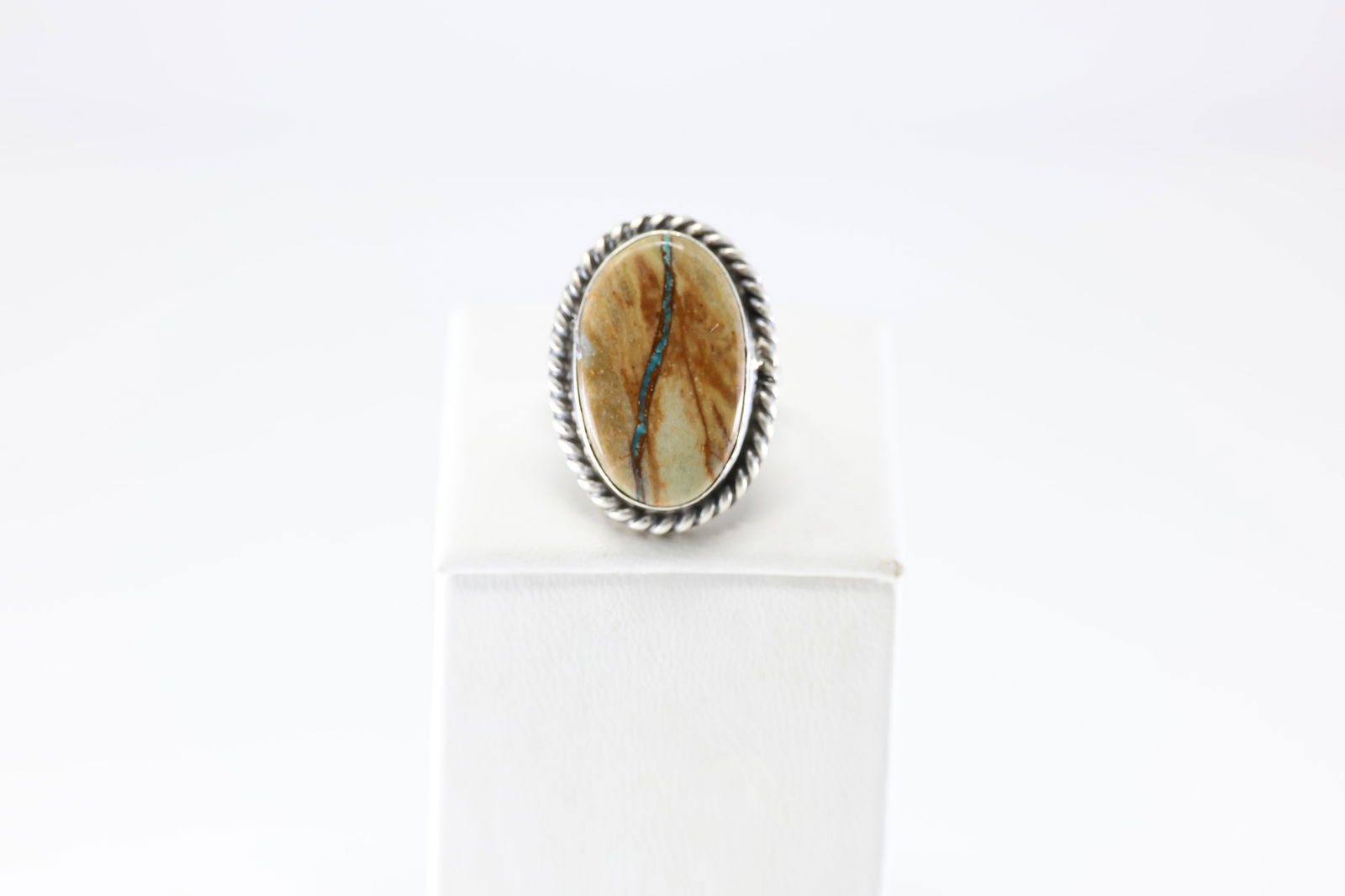 Native America Navajo Sterling Silver Turquoise Ring By Dixon. (1 of 4)