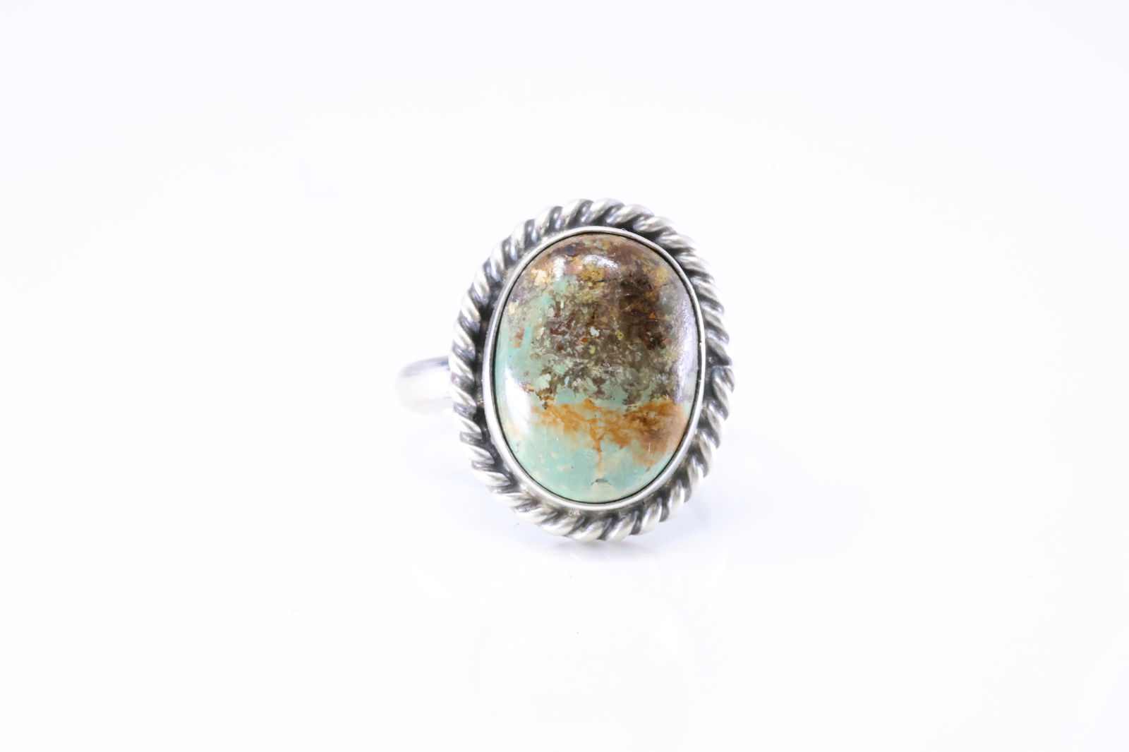 Native America Navajo Sterling Silver Turquoise Ring By Dixon. (1 of 4)
