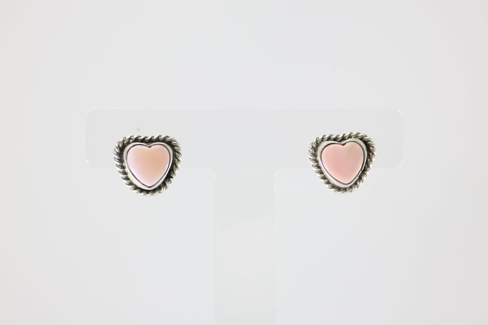 America Sterling Silver Pink Conch Post Earring's. (1 of 3)