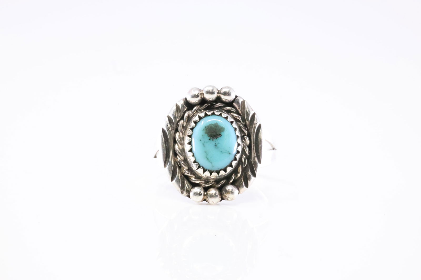 America Sterling Silver Turquoise Ring. (1 of 4)