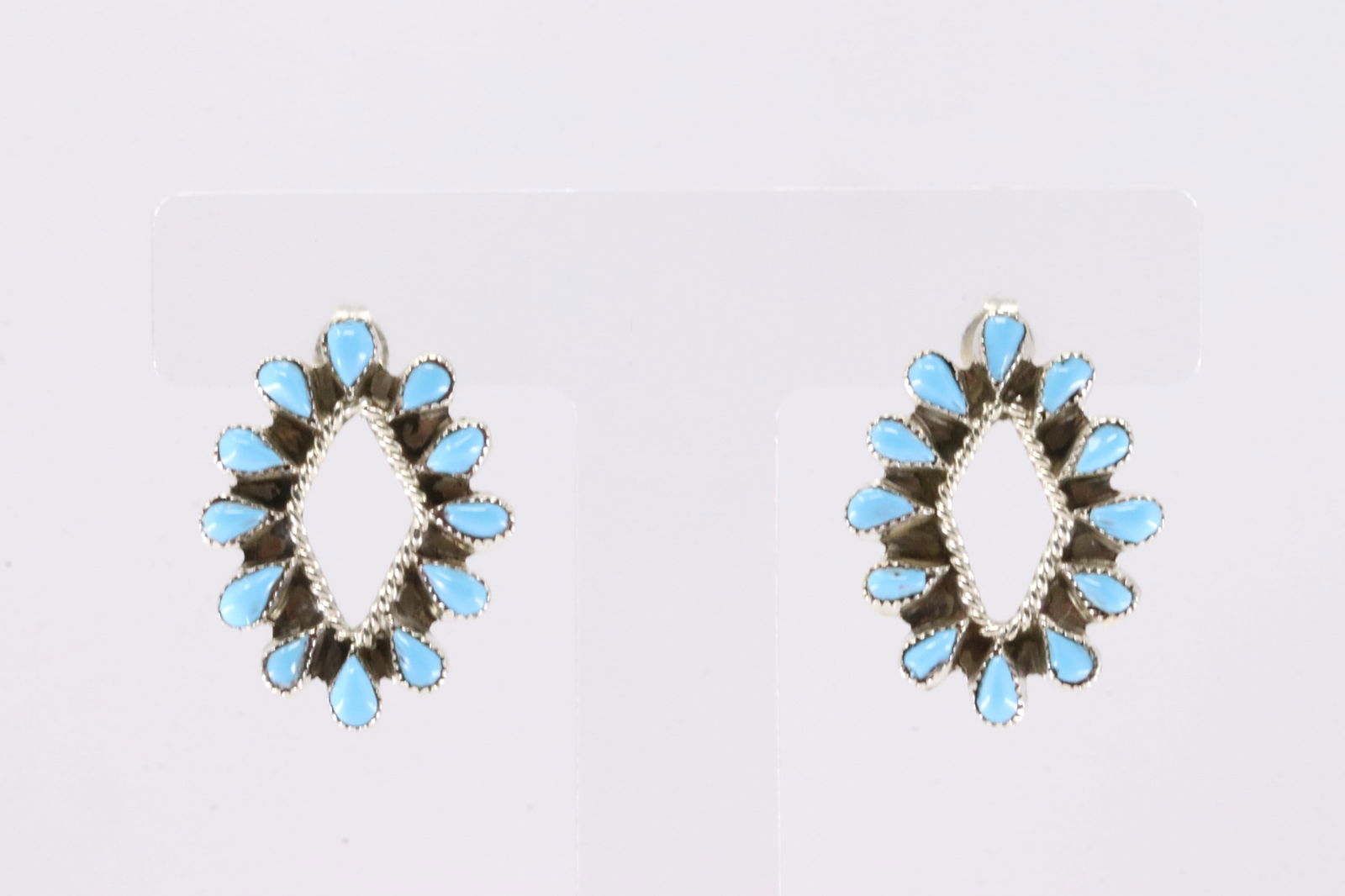 America Sterling Silver Turquoise Post Earring's.: This is a America Sterling Silver Turquoise Post Earring's.