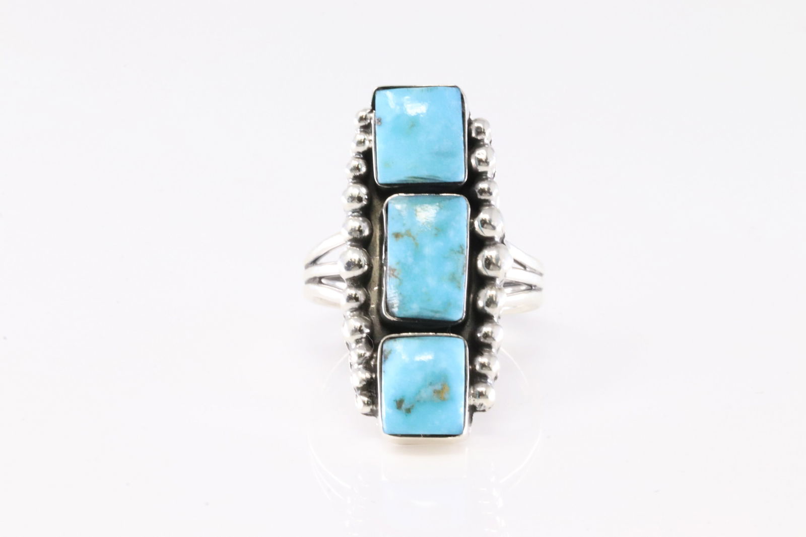 America Sterling Silver Turquoise Ring. (1 of 4)