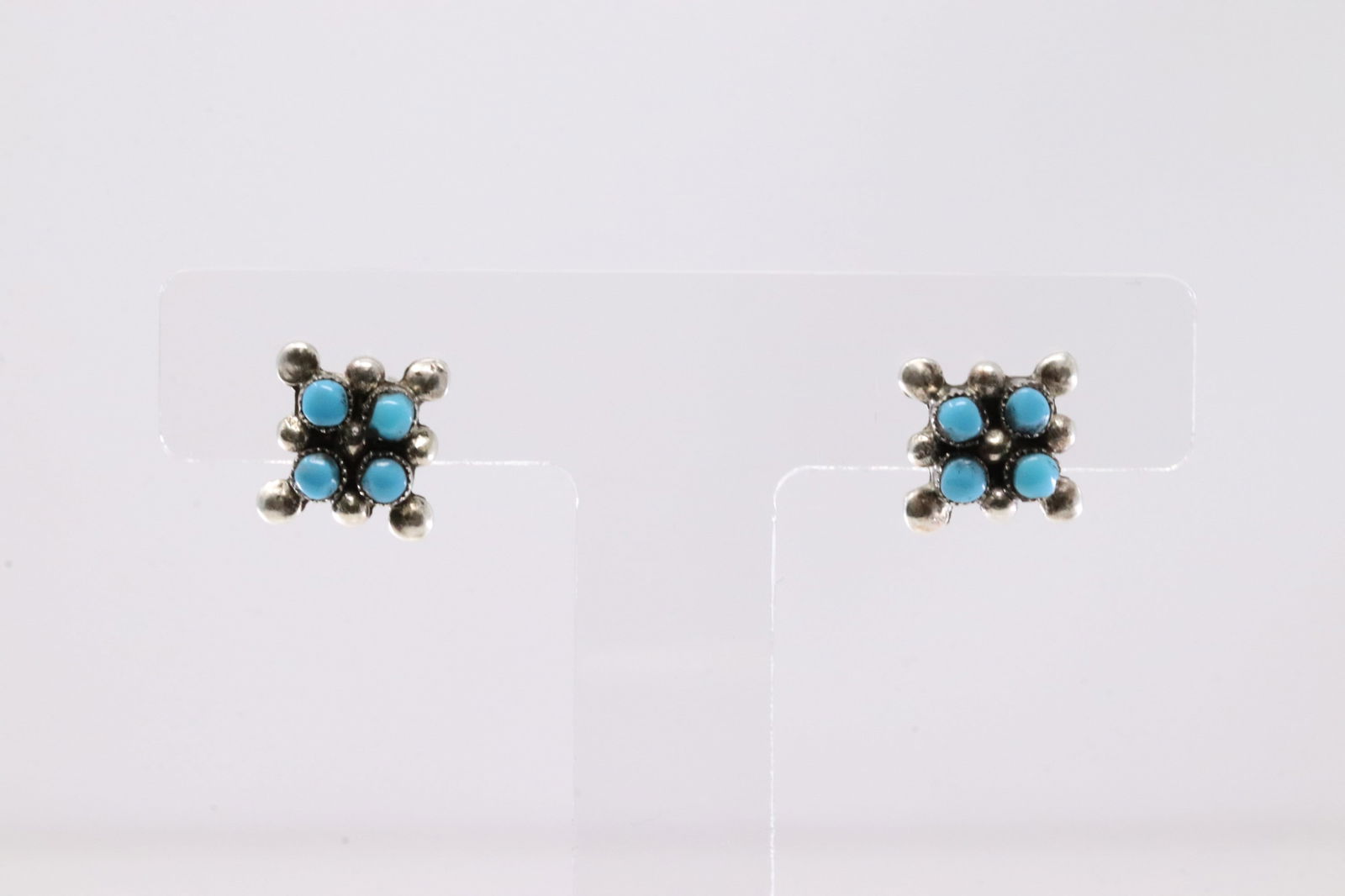 America Sterling Silver Turquoise Post Earring's. (1 of 3)