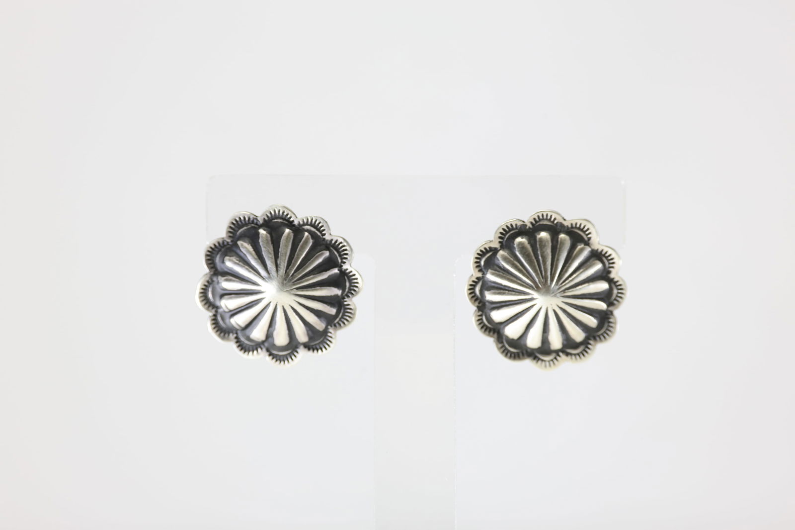 America Sterling Silver Solid Stamped Post Earring's. (1 of 4)