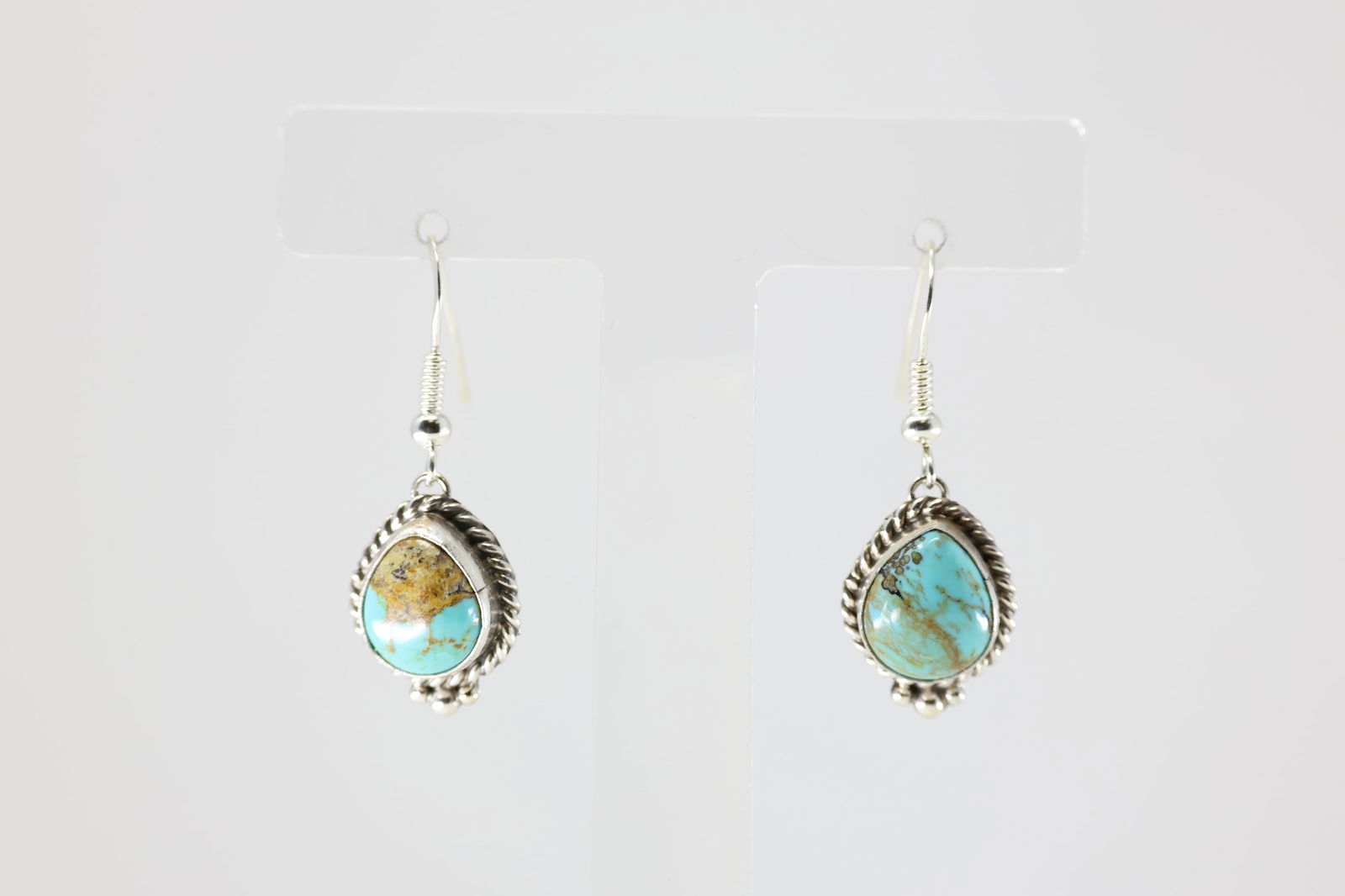 Native America Navajo Sterling Silver Turquoise Dangling Earring's By Trish Largo. (1 of 3)