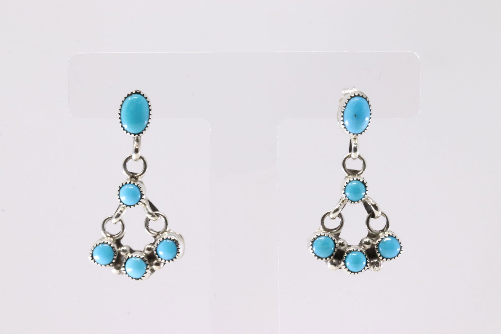 America Sterling Silver Turquoise Post Dangling Earring's.: This is a America Sterling Silver Turquoise Post Dangling Earring's.