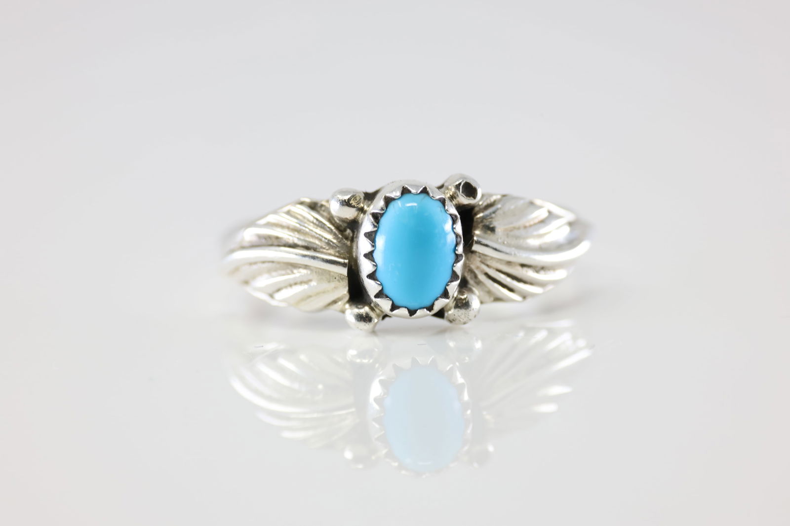 America Sterling Silver Turquoise Ring. (1 of 3)