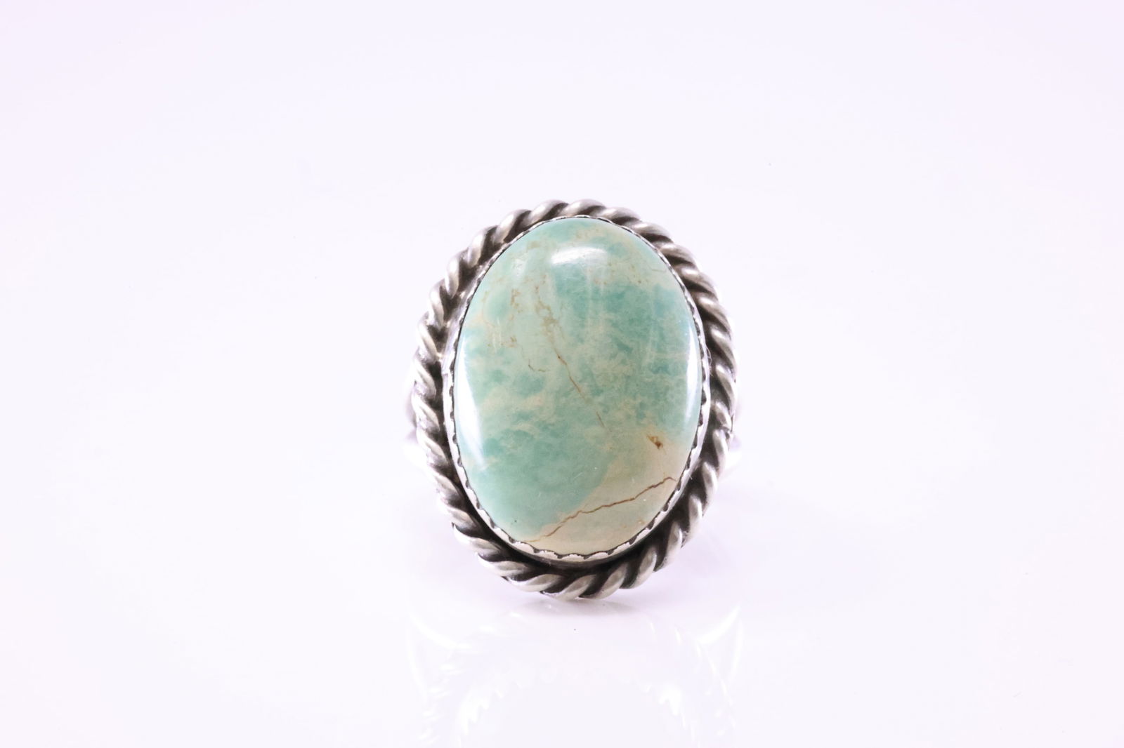 Native America Navajo Sterling Silver Turquoise Ring By C. (1 of 4)