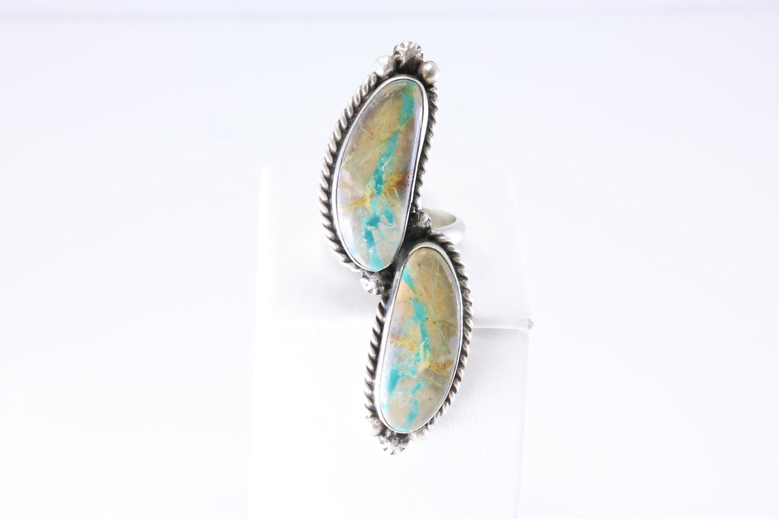 Native America Navajo Sterling Silver Turquoise Ring By Eugene Belone. (1 of 4)