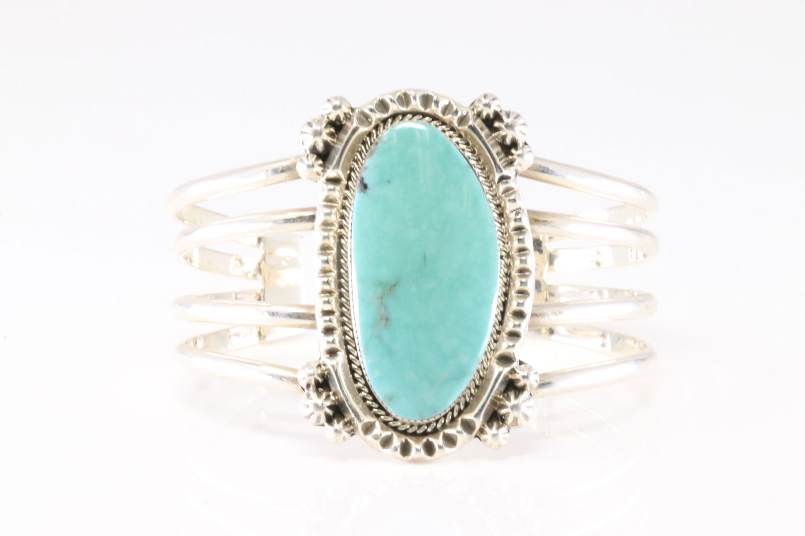 Native America Navajo Sterling Silver Turquoise Bracelet Cuff By Emerson Delgarito. From R. B (1 of 4)