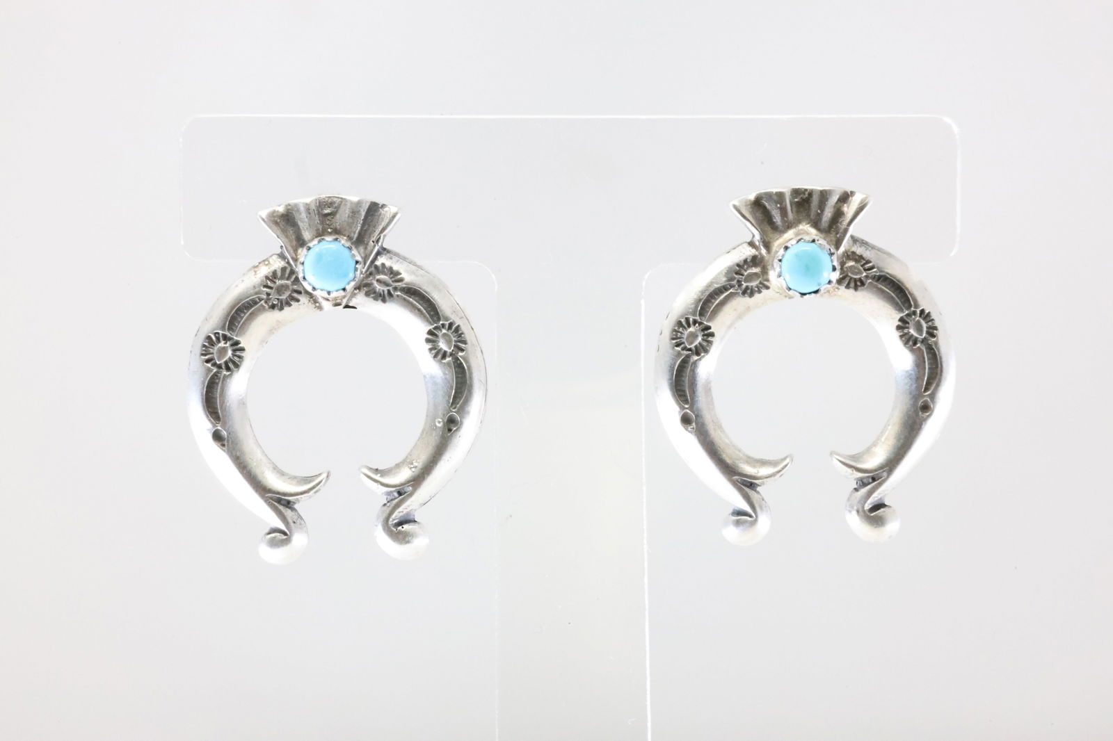 America Sterling Silver Turquoise Najaa Post Earring's. (1 of 4)