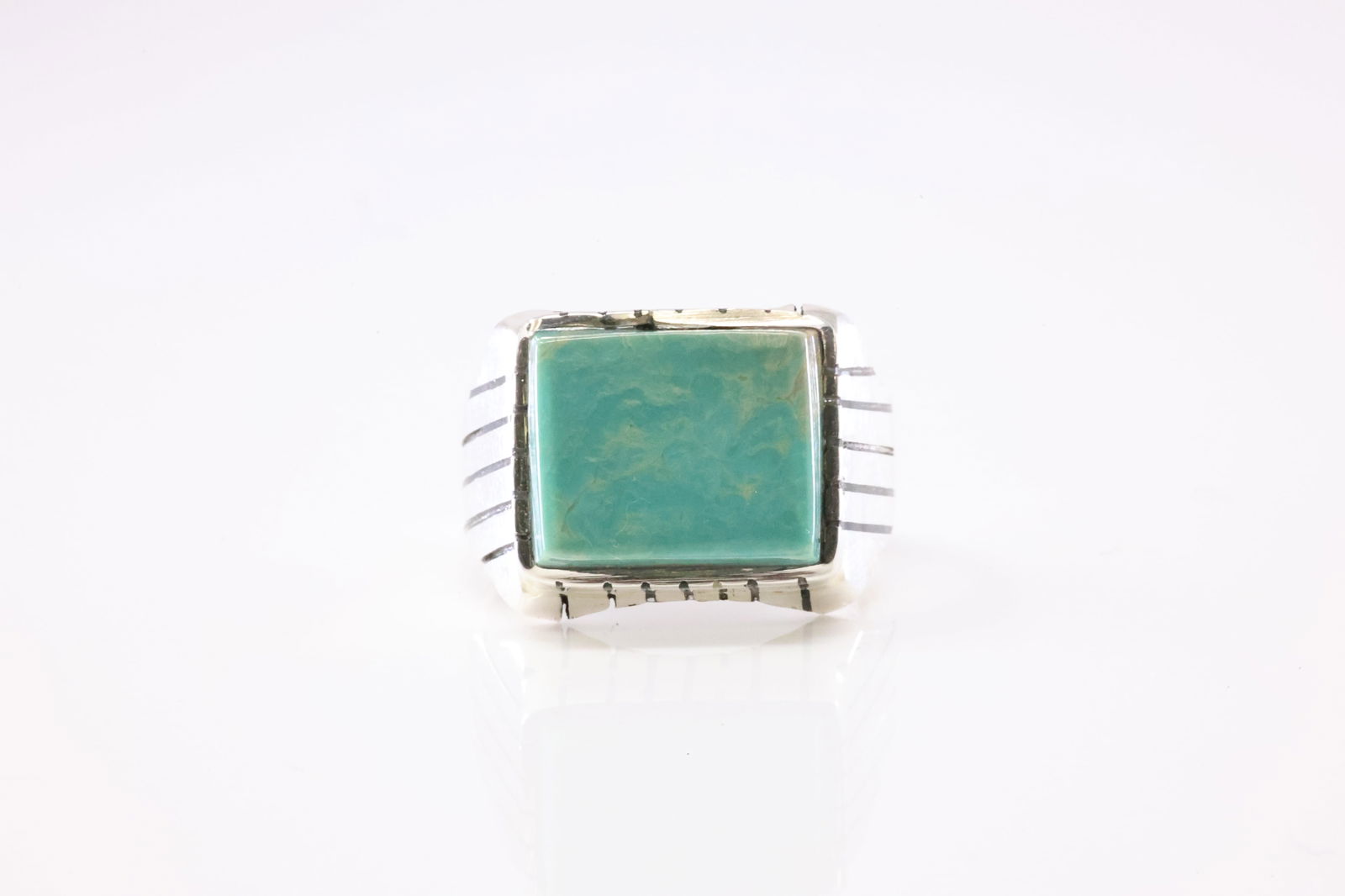 Native America Navajo Sterling Silver Turquoise Ring By R. (1 of 4)