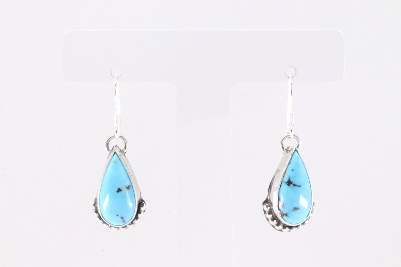 America Sterling Silver Turquoise Dangling Earring's.: This is a America Sterling Silver Turquoise Dangling Earring's.