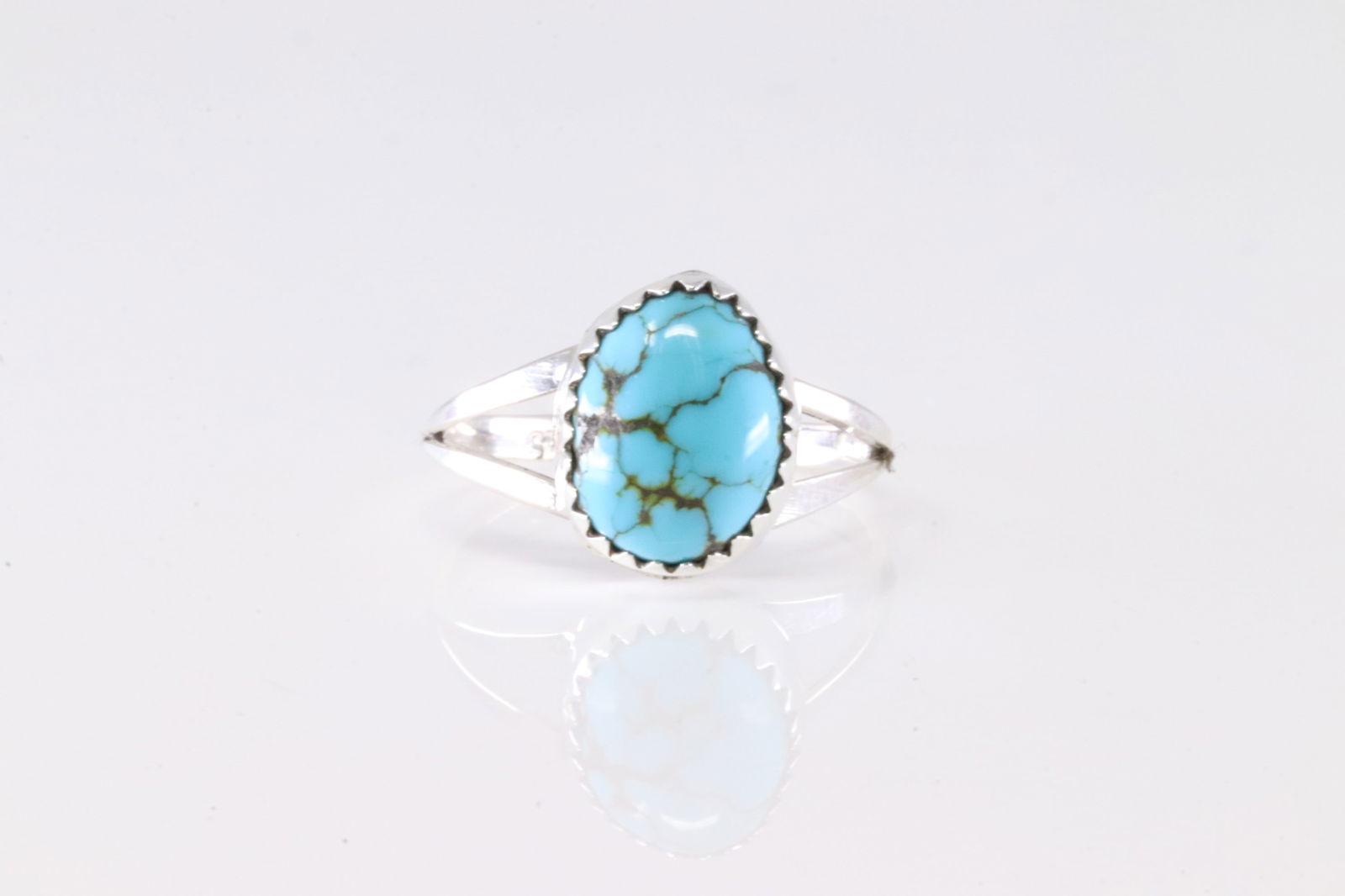 America Sterling Silver Turquoise Ring. (1 of 3)