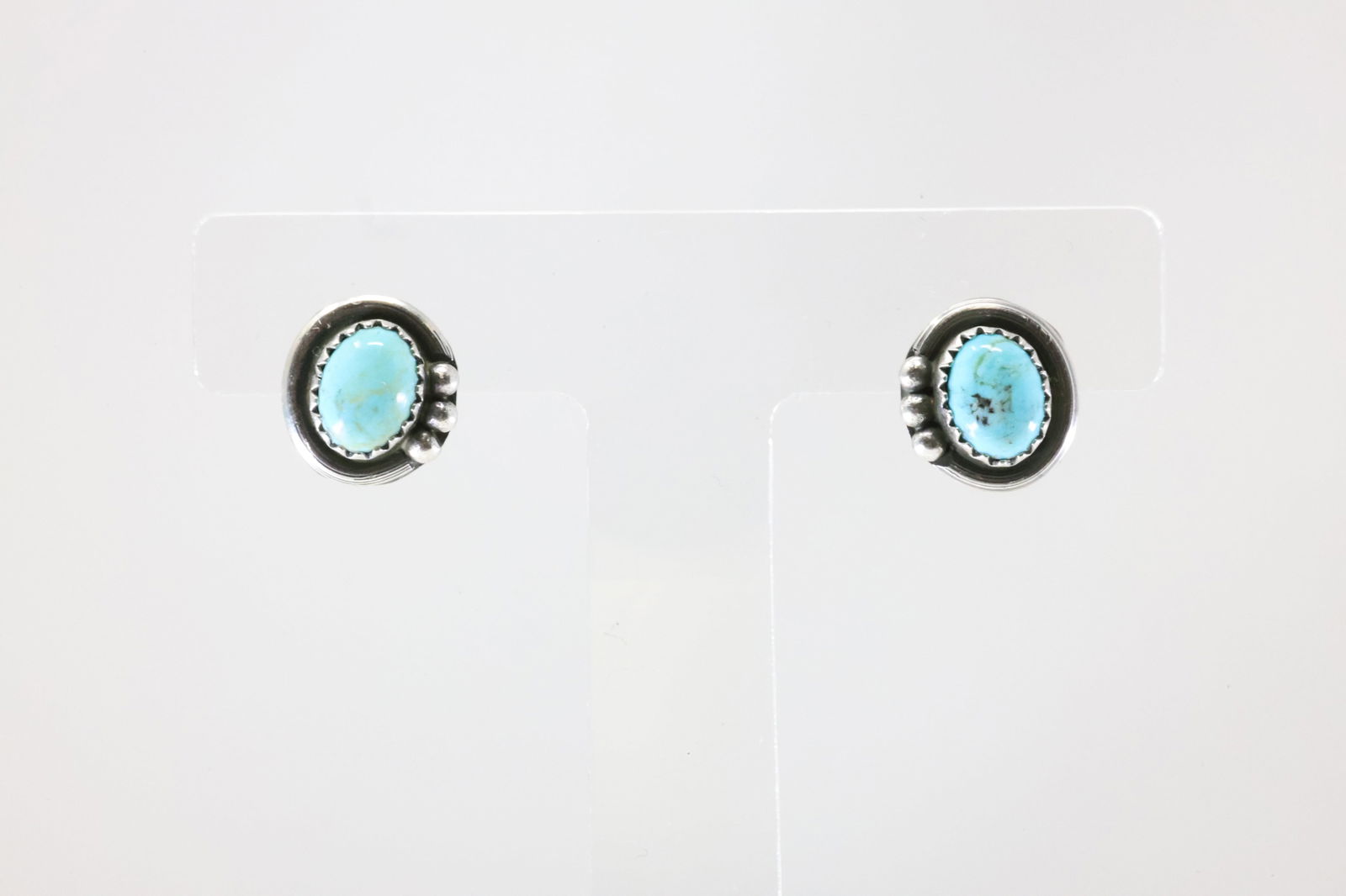 America Sterling Silver Turquoise Post Earring's.: This is a America Sterling Silver Turquoise Post Earring's.