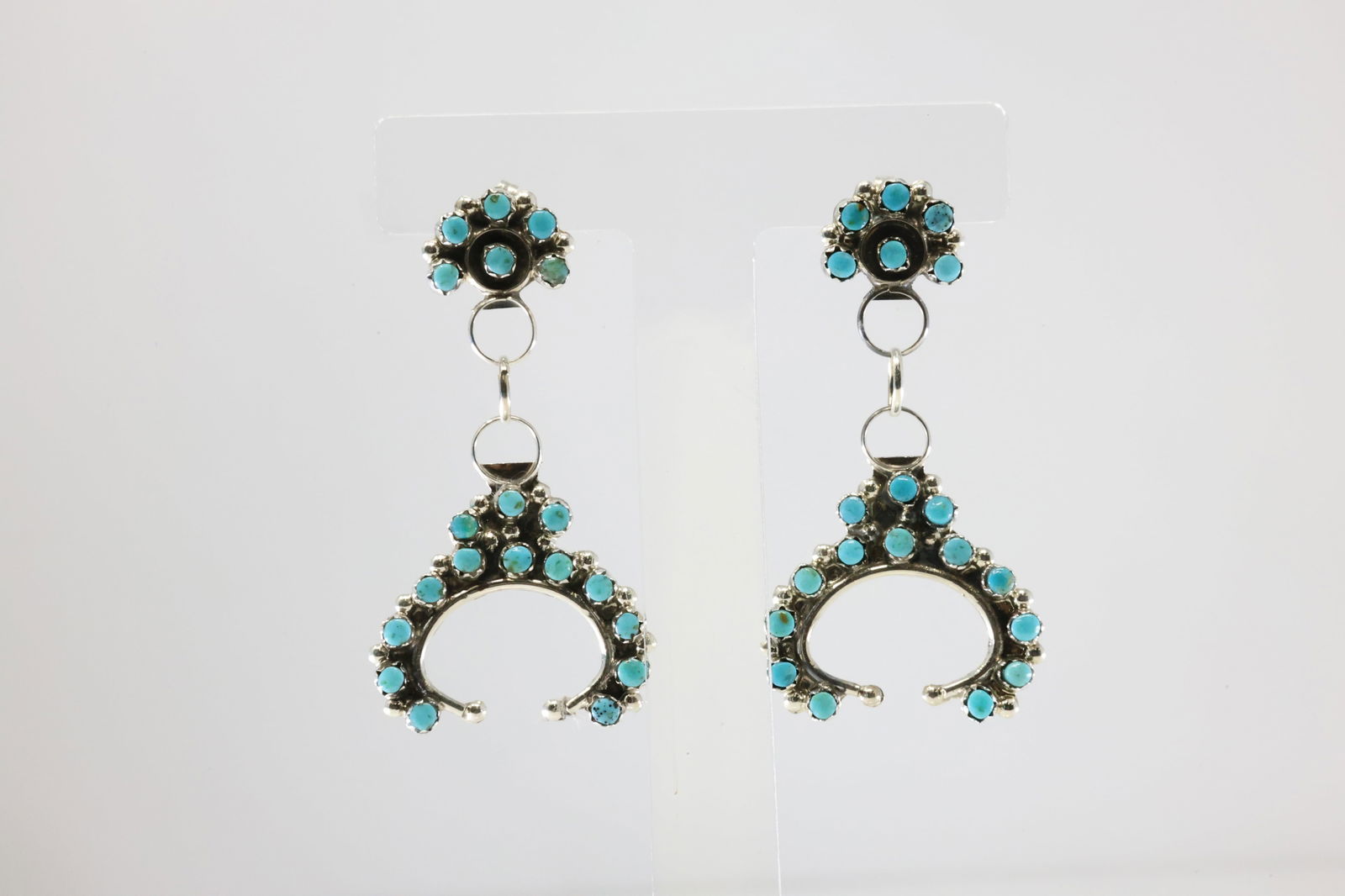 America Sterling Silver Turquoise Post Dangling Earring's.: This is a America Sterling Silver Turquoise Post Dangling Earring's.