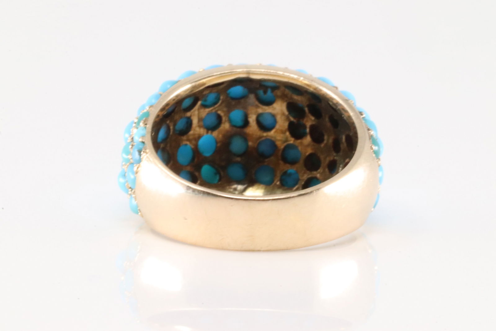 Turquoise Cluster Ring 14Kt. - 4