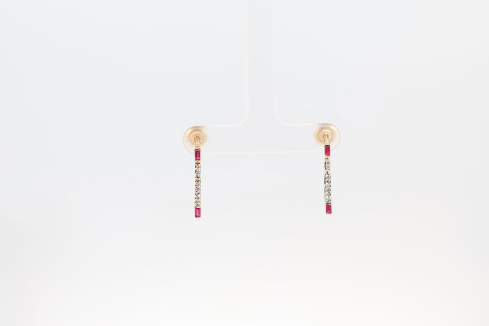 Ruby & Diamond Stud Earring 14Kt. (1 of 4)