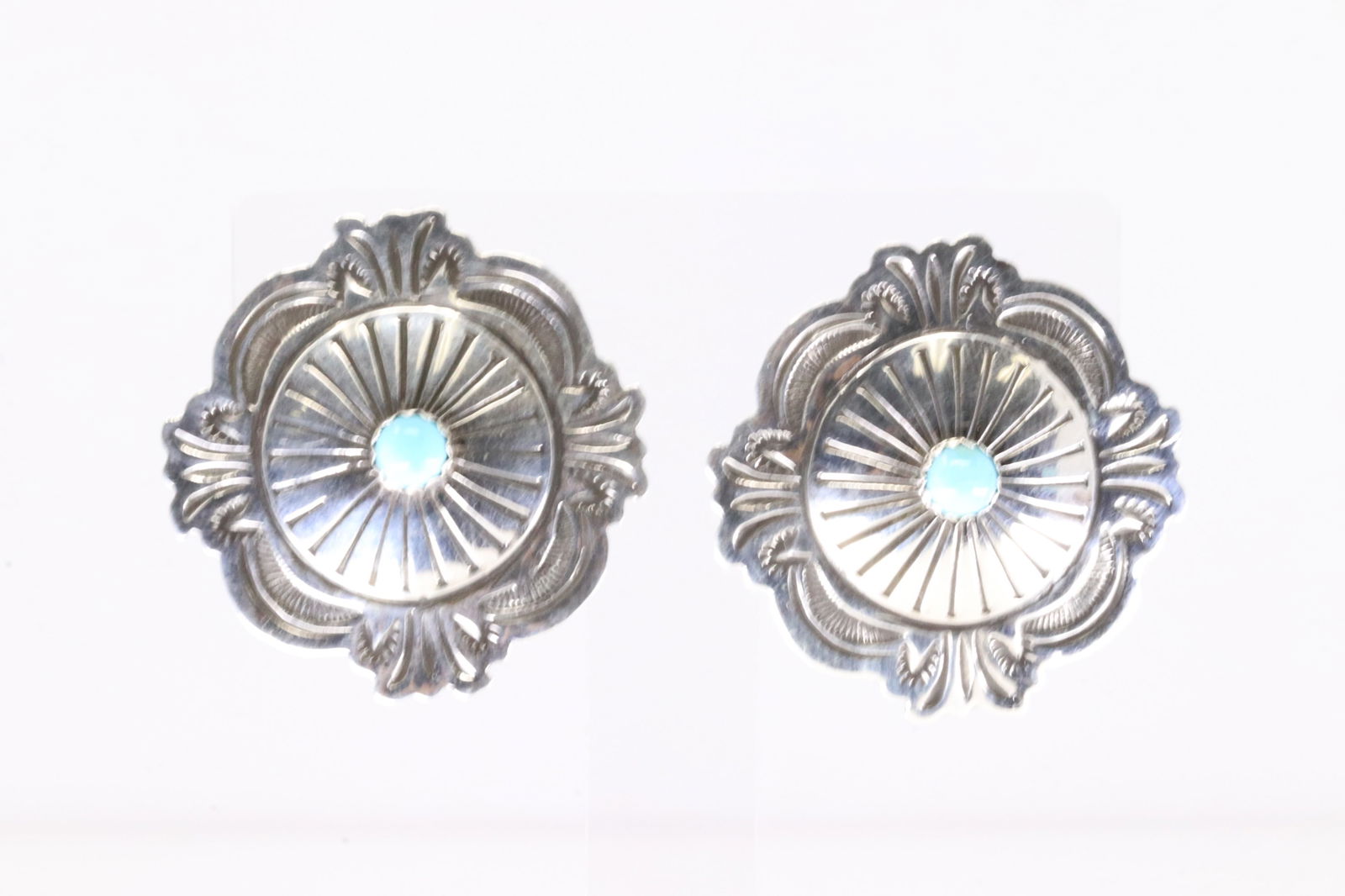 America Sterling Silver Turquoise Post Earring's.: This is a America Sterling Silver Turquoise Post Earring's.