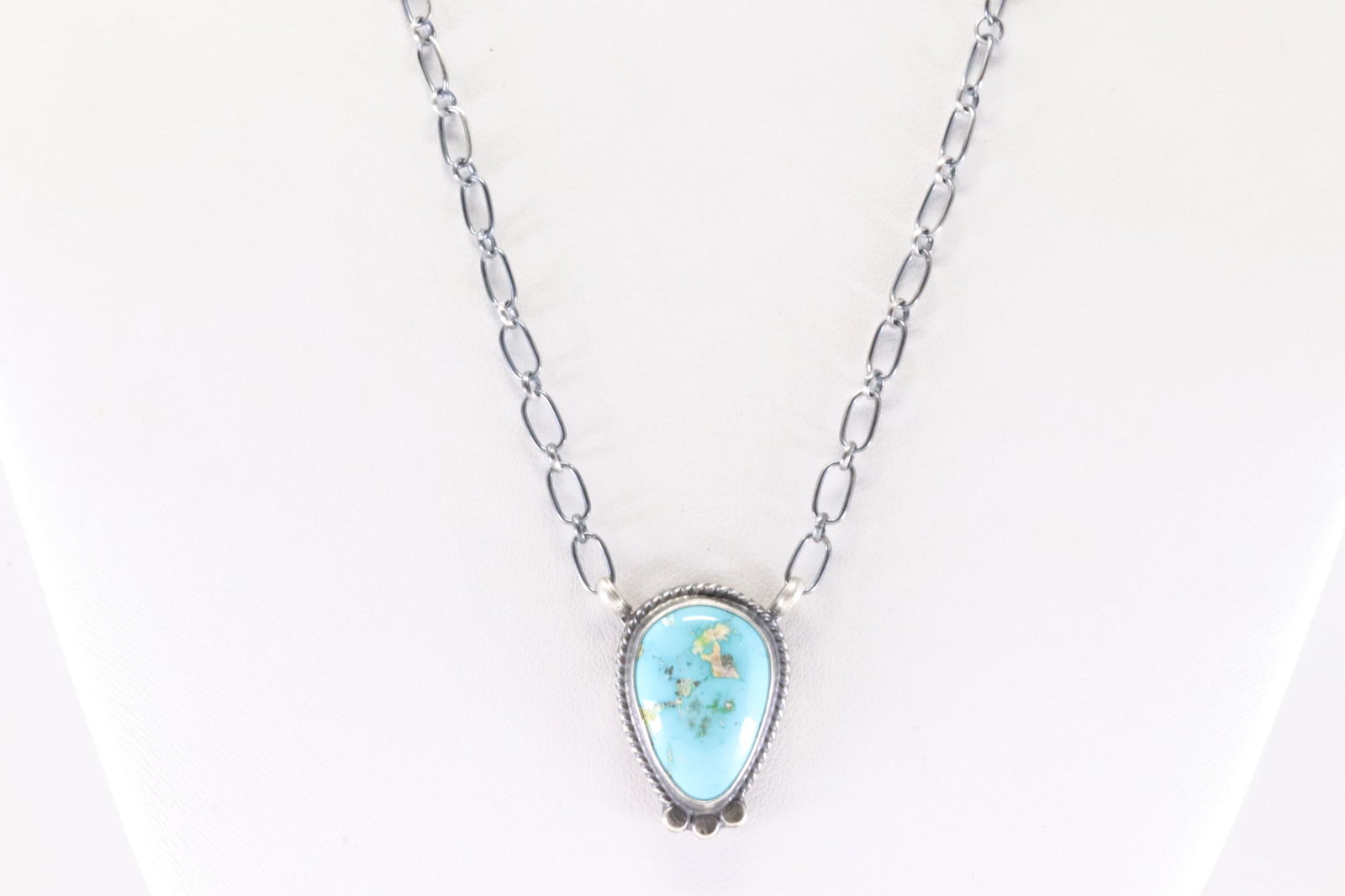 America Sterling Silver Turquoise Necklace. (1 of 4)