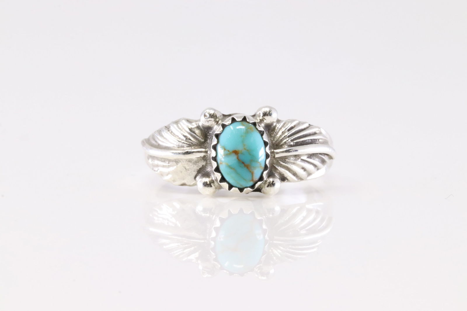 America Sterling Silver Turquoise Turquoise Ring. (1 of 3)