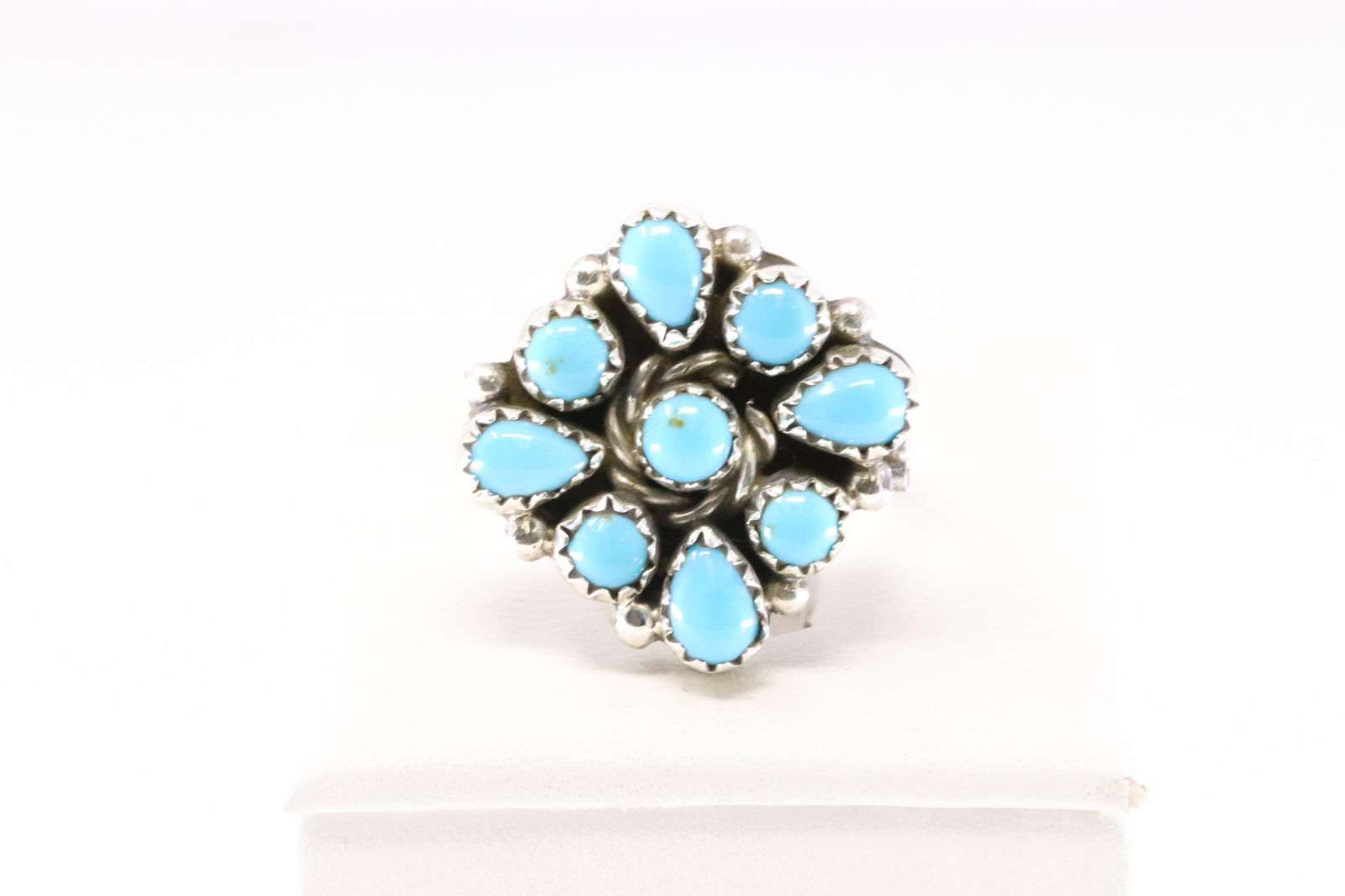 America Sterling Silver Turquoise Ring. (1 of 4)