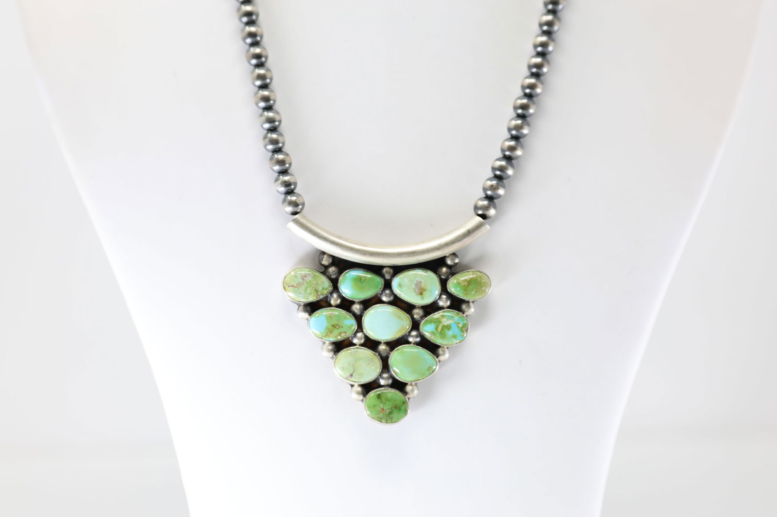 Native America Navajo Sterling Silver Sonora Gold Pendant By Tom Lewis. With Machine Made Stearling (1 of 4)