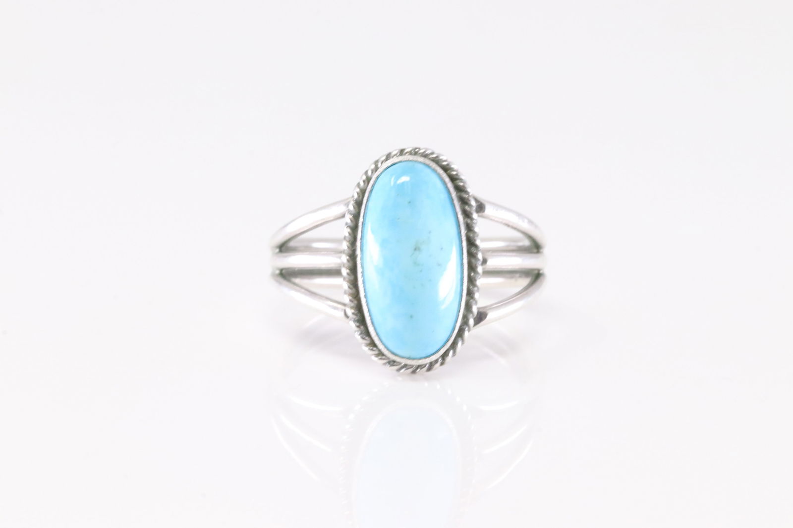 Native America Navajo Sterling Silver Turquoise Ring By Judy Largo. (1 of 3)