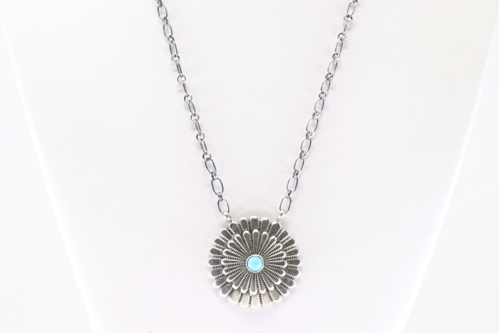 America Sterling Silver Turquoise Necklace. (1 of 4)