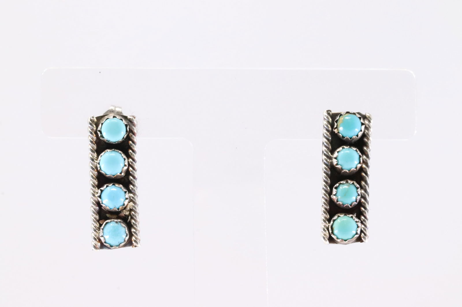 America Sterling Silver Turquoise Post Earring's. (1 of 3)