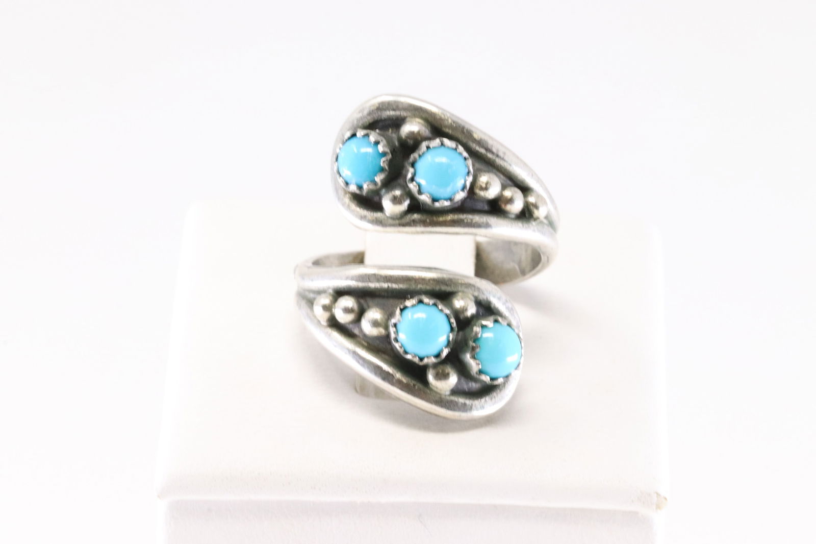 Native America Navajo Sterling Silver Turquoise Ring By Genevieve Francisco. (1 of 4)