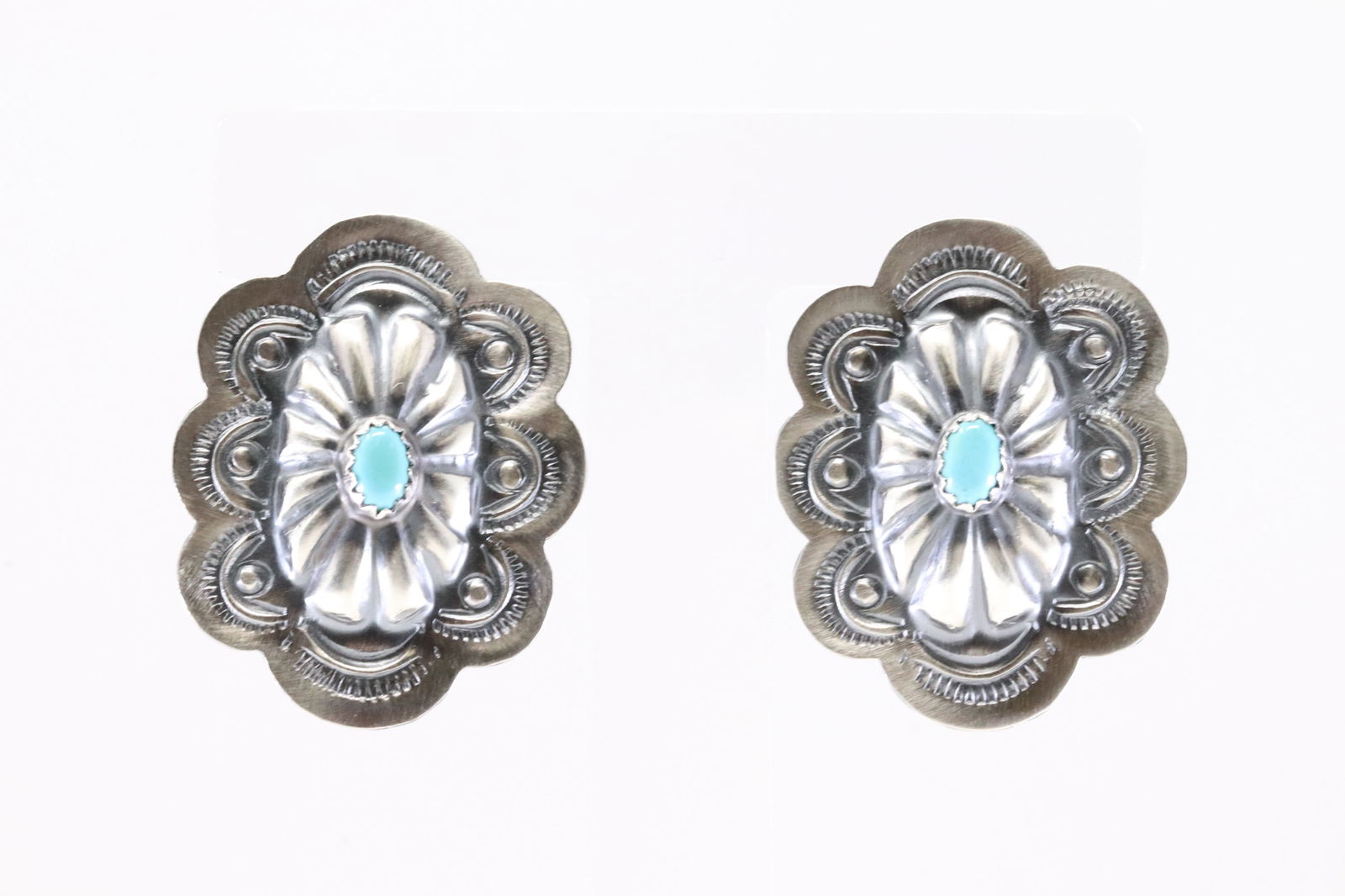 America Sterling Silver Turquoise Post Earring's.: This is a America Sterling Silver Turquoise Post Earring's.