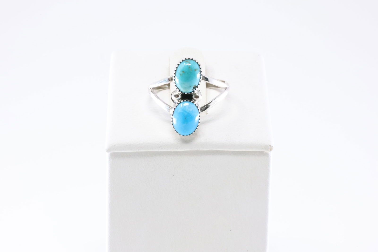 Native America Navajo Sterling Silver Turquoise Ring By J. (1 of 3)