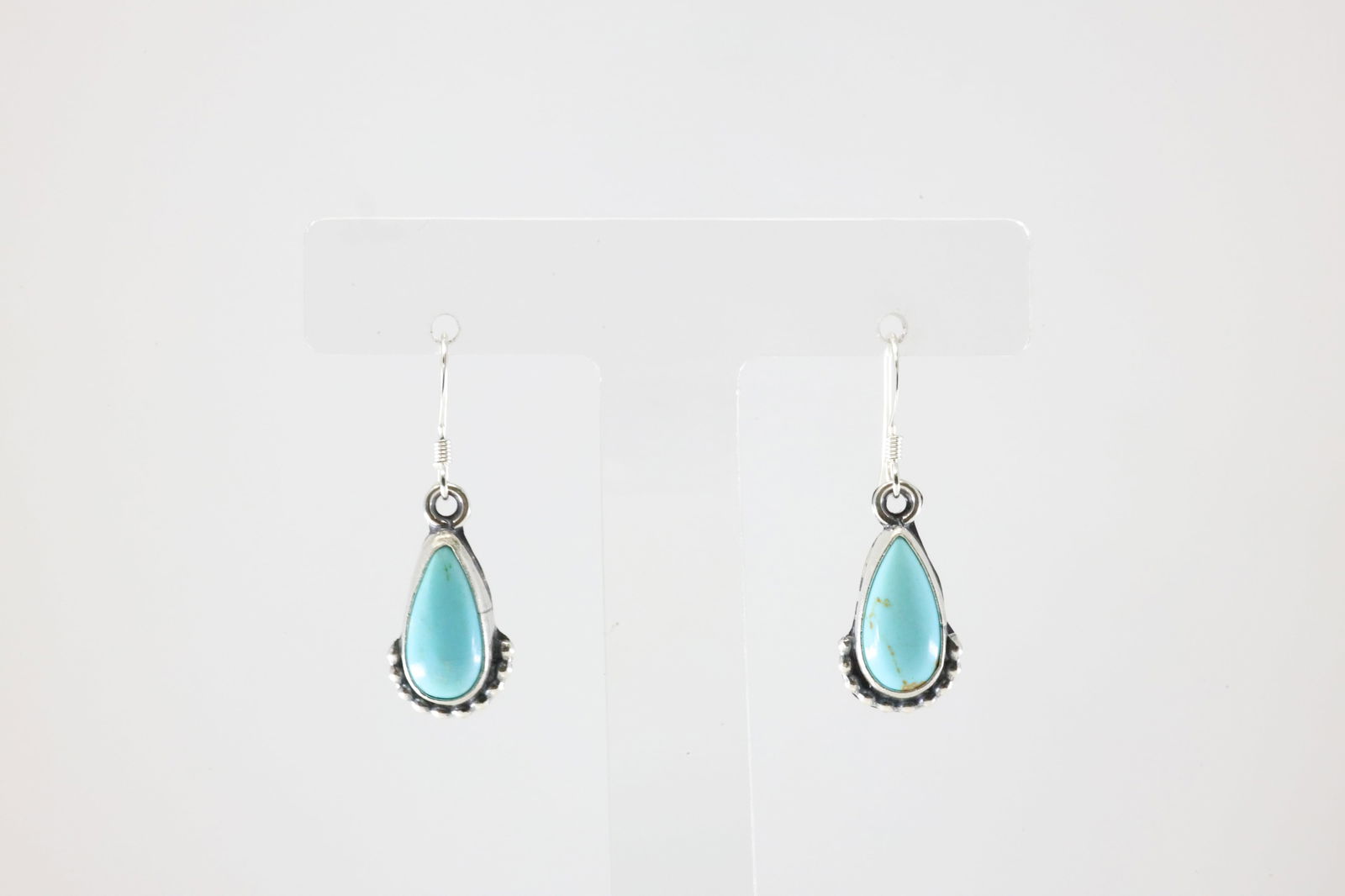 America Sterling Silver Turquoise Dangling Earring's.: This is a America Sterling Silver Turquoise Dangling Earring's.