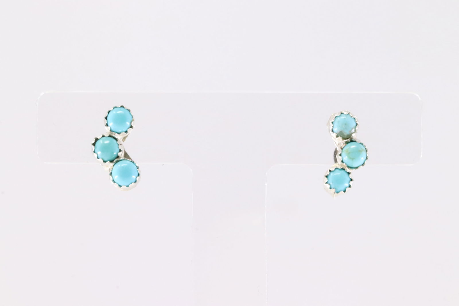 America Sterling Silver Turquoise Post Earring's. (1 of 3)