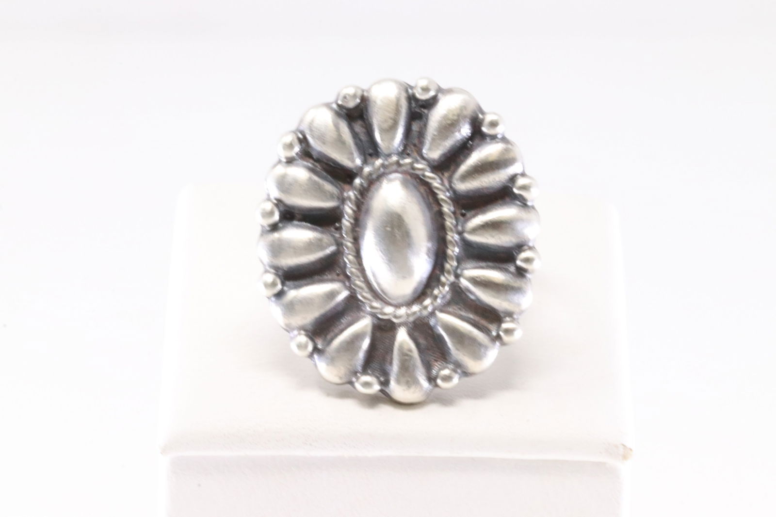 Native America Navajo Sterling Silver Solid Stamp Ring By Charlene Yazzie. (1 of 4)