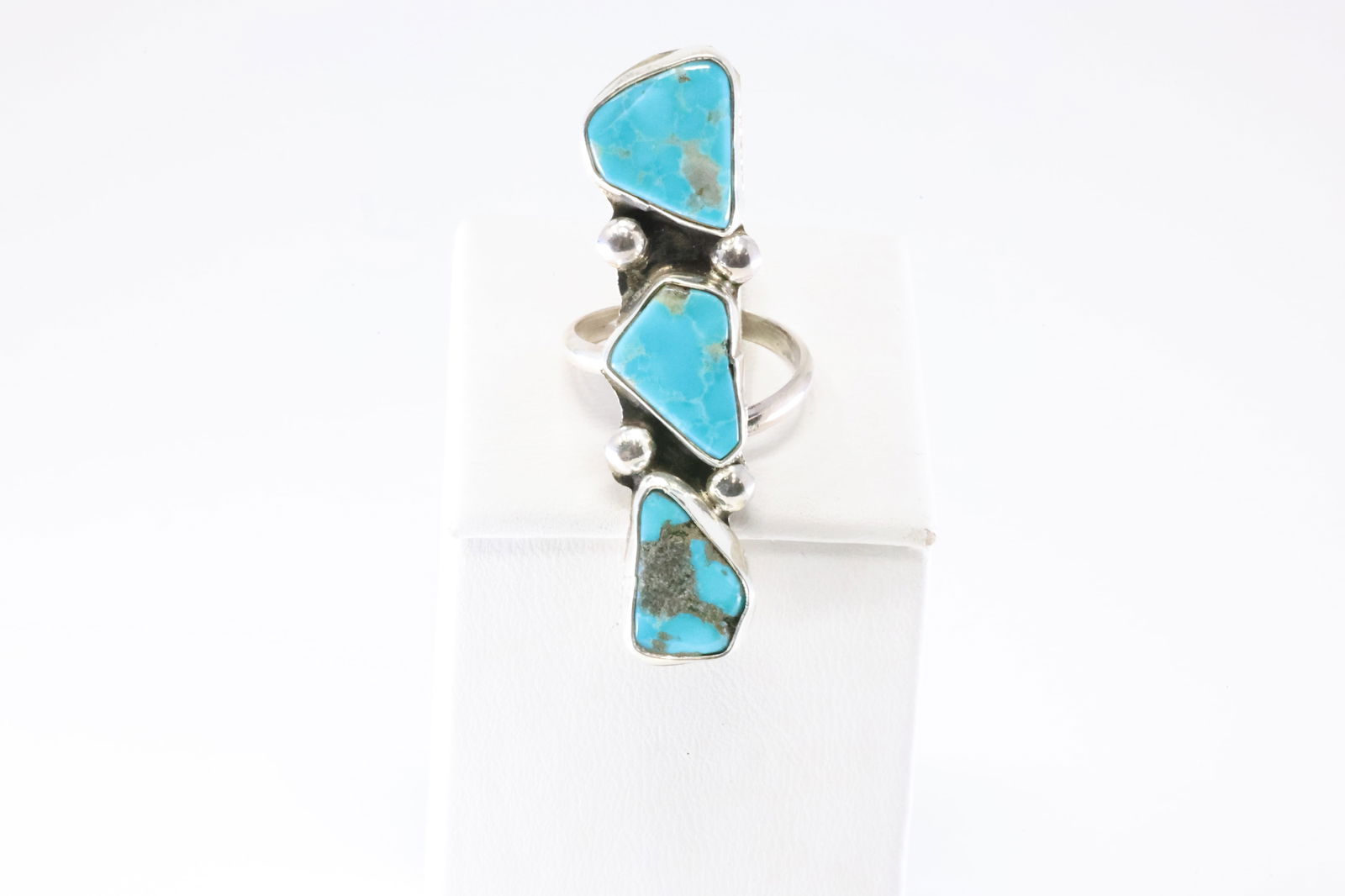 Native America Zuni Sterling Silver Turquoise Ring By Jude Candelaria. (1 of 4)