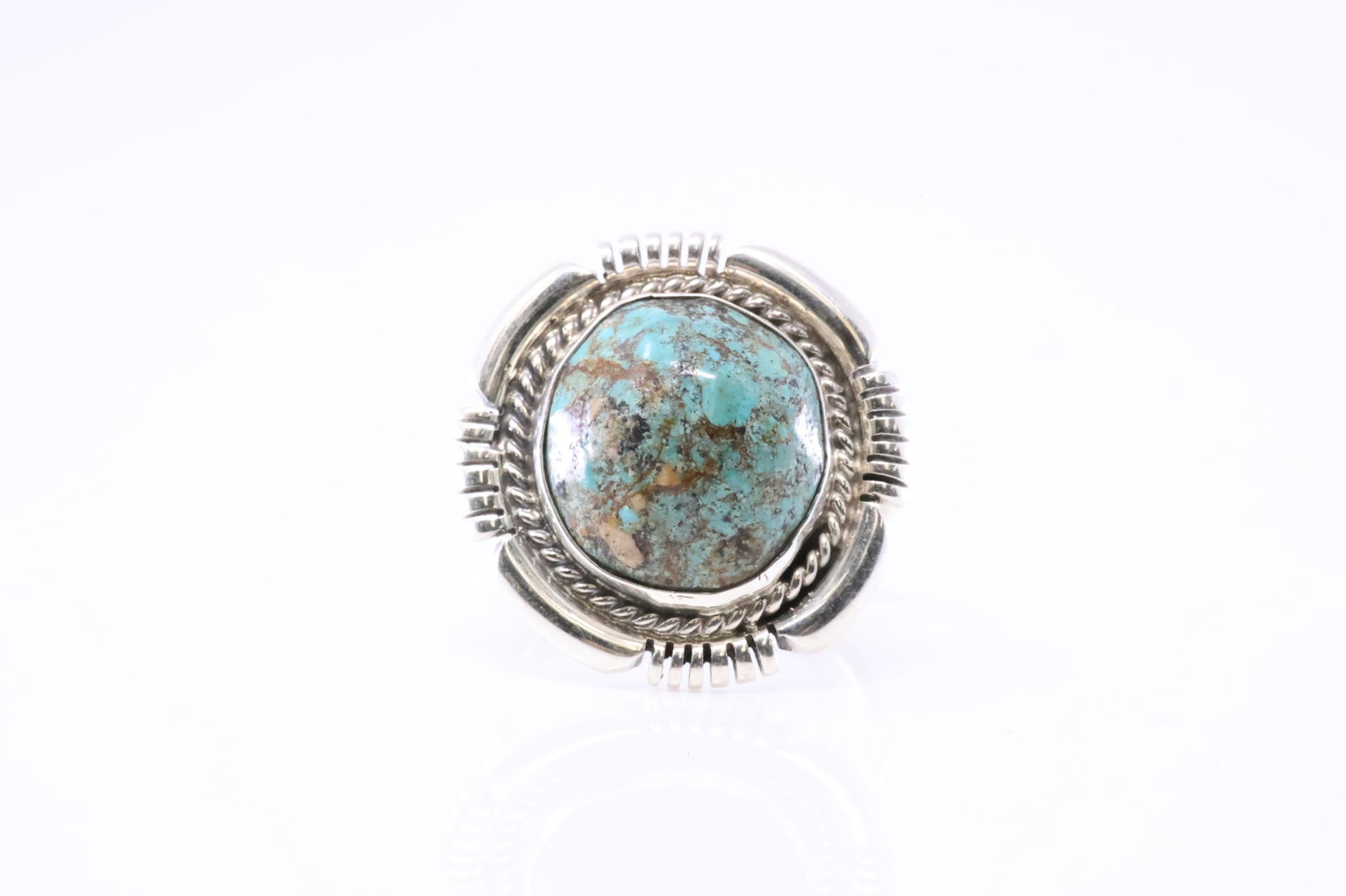 Native America Navajo Sterling Silver Turquoise Ring By Jason B. (1 of 4)