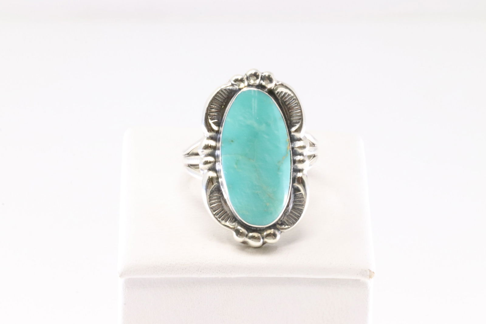 Native America Navajo Sterling Silver Turquoise Ring By Jason Bahe. (1 of 4)