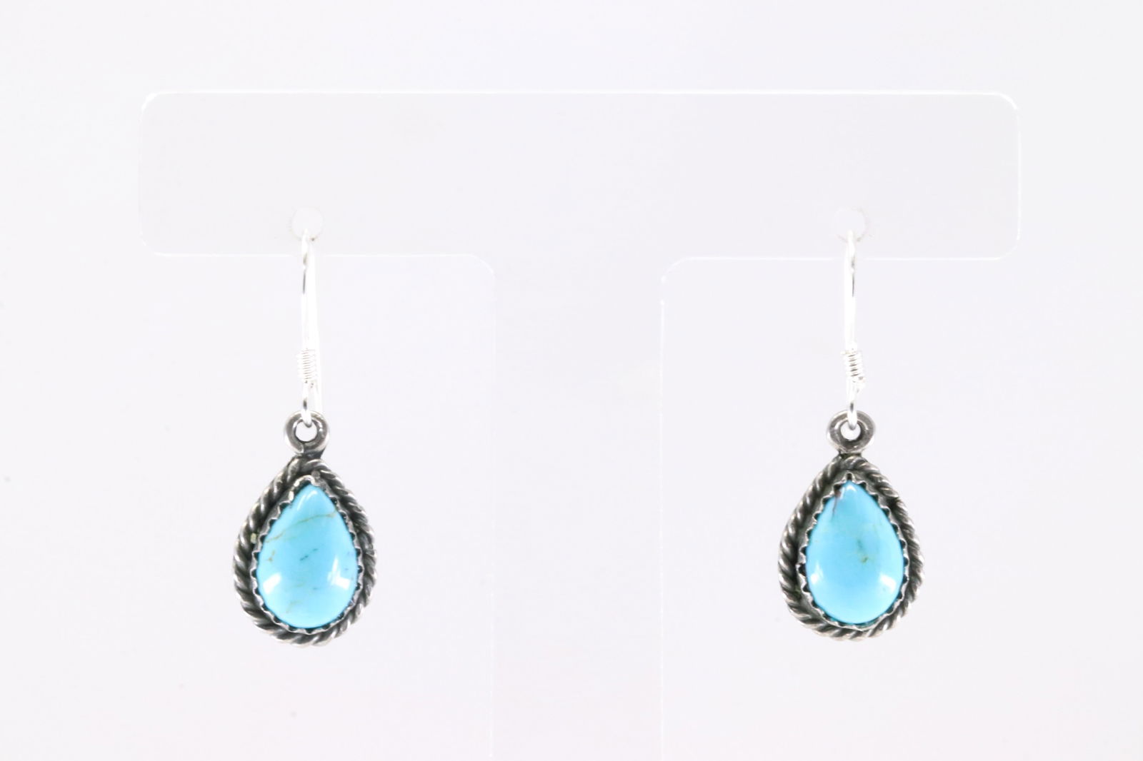 America Sterling Silver Turquoise Dangling Earring's. (1 of 3)
