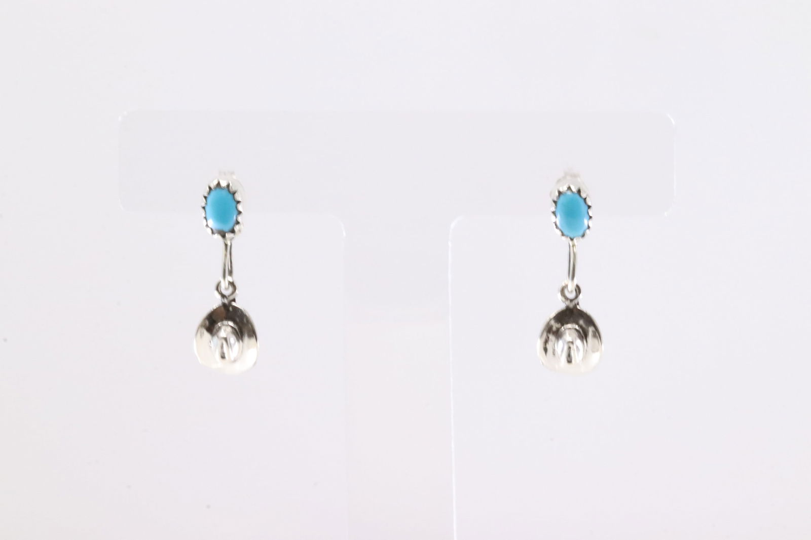 America Sterling Silver Turquoise Post Earring's.: This is a America Sterling Silver Turquoise Post Earring's.