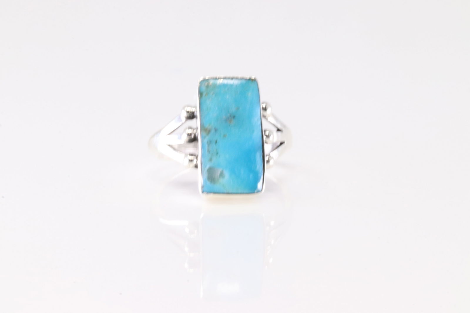 America Sterling Silver Turquoise Ring. (1 of 3)