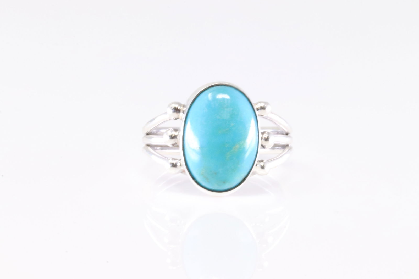 America Sterling Silver Turquoise Ring. (1 of 4)