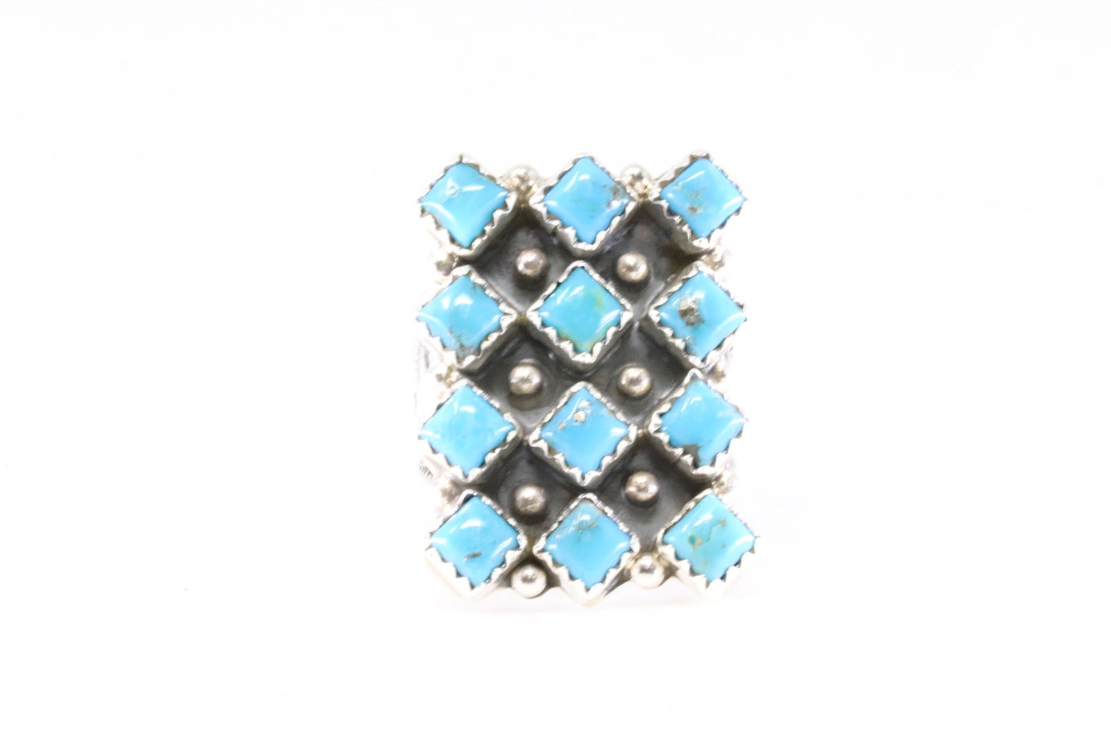 Native America Navajo Sterling Silver Turquoise Ring By Verley Betone.: This is a Native America Navajo Sterling Silver Turquoise Ring By Verley Betone. Ring size: 6.00.