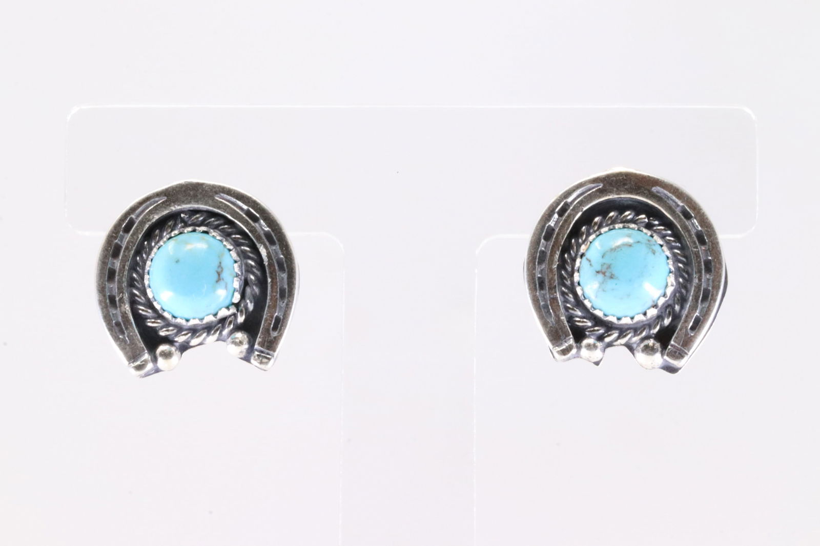 America Sterling Silver Turquoise Naja Post Earring's. (1 of 4)